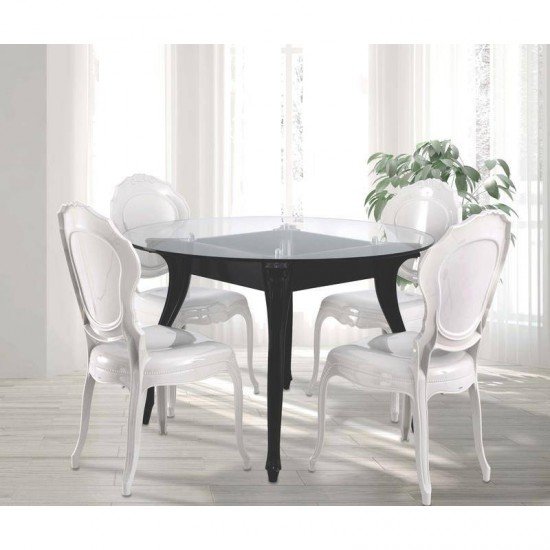 PERNAS PLASTICA MESA BELLE EPOQUE PRETA