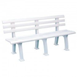 BANCO DE JARDIM MONTAVEL DE PLASTICO TRAMANDAI BRANCO