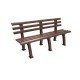 BANCO DE JARDIM MONTAVEL DE PLASTICO TRAMANDAI MARROM