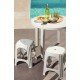 KIT 4 UNI DE BANQUETA NITERÓI EM POLIPROPILENO BRANCO TRAMONTINA