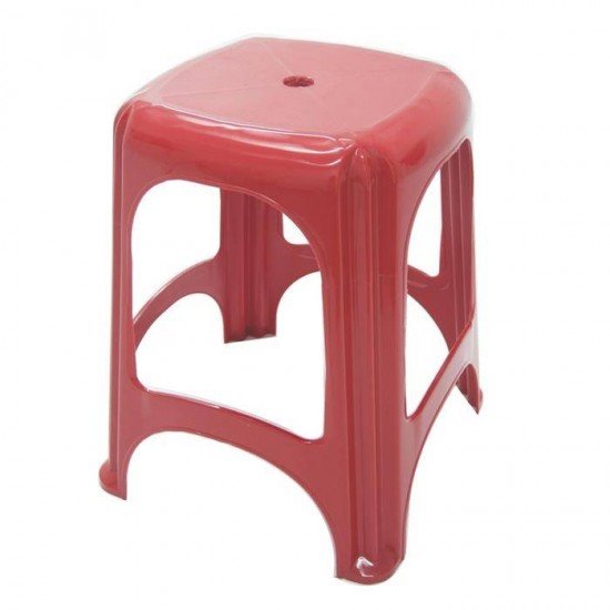 BANQUETA PLASTICA MONOBLOCO NITEROI VERMELHA