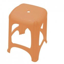 BANQUETA PLASTICA MONOBLOCO NITEROI LARANJA
