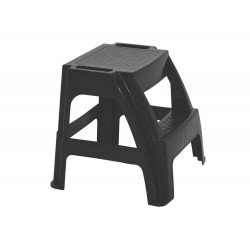 BANQUETA PLASTICA MONOBLOCO COM ESCADA PAIVA PRETA TRAMONTINA