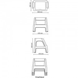 BANQUETA PLASTICA MONOBLOCO COM ESCADA PAIVA BRANCA