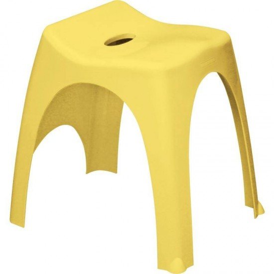 BANQUETA PLASTICA MONOBLOCO ENSEADA AMARELA