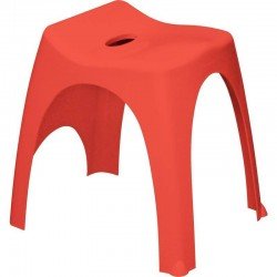 BANQUETA PLASTICA MONOBLOCO ENSEADA VERMELHA