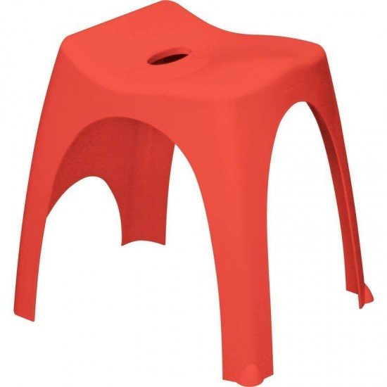 BANQUETA PLASTICA MONOBLOCO ENSEADA VERMELHA