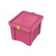 CAIXA ORGANIZADORA COM TAMPA EM PLASTICO KIDS 30LITROS ROSA