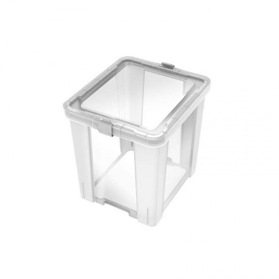 CAIXA ORGANIZADORA COM TAMPA EM PLASTICO OFFICE 42LITROS TRANSPARENTE