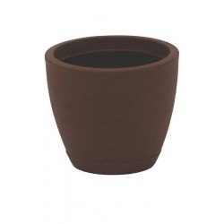 VASO COM PRATO ASTECA 38 CM EM POLIETILENO MARROM TRAMONTINA