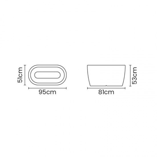 FLOREIRA TRAMONTINA ANDALUZ 53 CM EM POLIETILENO BEGE