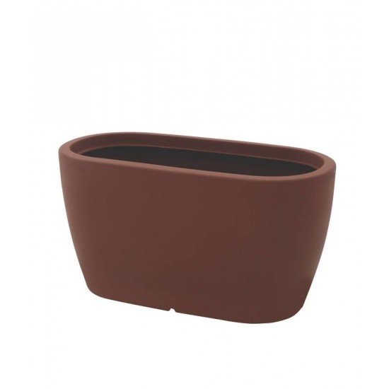 FLOREIRA TRAMONTINA ANDALUZ 43 CM EM POLIETILENO MARROM