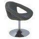 POLTRONA ESTOFADA DELICE NIQUEL COM BASE CENTRAL TRAMONTINA