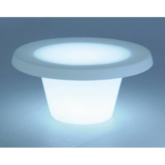 MESA DE CENTRO CONA LUMIERE TRANSPARENTE ILUMINADA COM LÂMPADA LED EM POLIETILENO TRAMONTINA