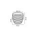 VASO PLASTICO INCA 24 CM MARMORE TRAMONTINA