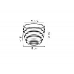 VASO PLASTICO INCA 24 CM TERRACOTA TRAMONTINA