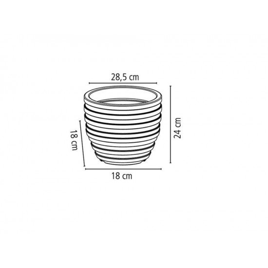 VASO PLASTICO INCA 24 CM TERRACOTA TRAMONTINA