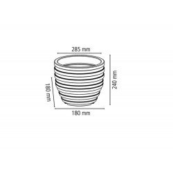 VASO PLASTICO INCA 24 CM CIMENTO TRAMONTINA