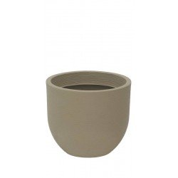 VASO LAOS 28 CM EM POLIETILENO BEGE  TRAMONTINA