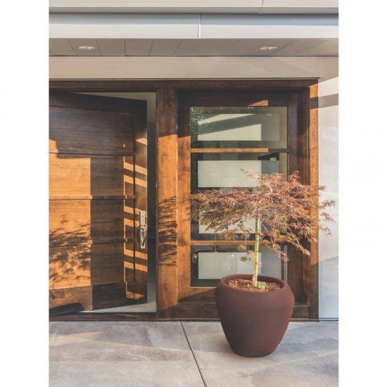 VASO PLASTICO EGIPCIO 41 CM TERRACOTA