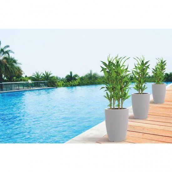 VASO PLASTICO THAI 58 CM MARRON