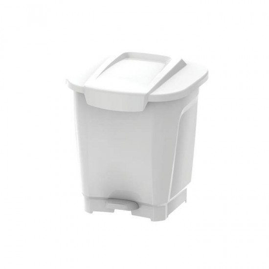 LIXEIRA EM PLASTICO T-FORCE BRANCO 25L