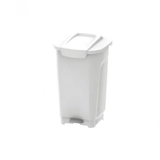 LIXEIRA EM PLASTICO T-FORCE BRANCO 50L