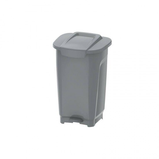 LIXEIRA EM PLASTICO T-FORCE CINZA 50L