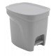 LIXEIRA BASIC COMPACT EM POLIPROPILENO CINZA COM HASTE EM ACO GALVANIZADO 7 L TRAMONTINA