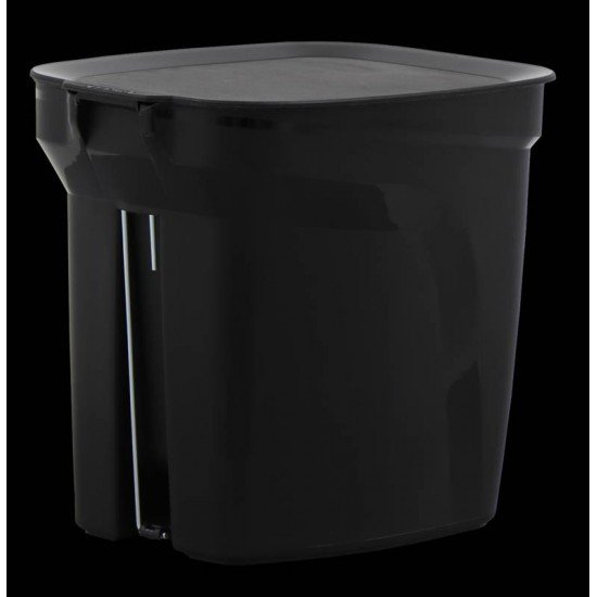 LIXEIRA TRAMONTINA COMPACT 7L EM POLIPROPILENO PRETO COM HASTE EM AÇO GALVANIZADO
