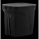 LIXEIRA TRAMONTINA COMPACT 7L EM POLIPROPILENO PRETO COM HASTE EM AÇO GALVANIZADO