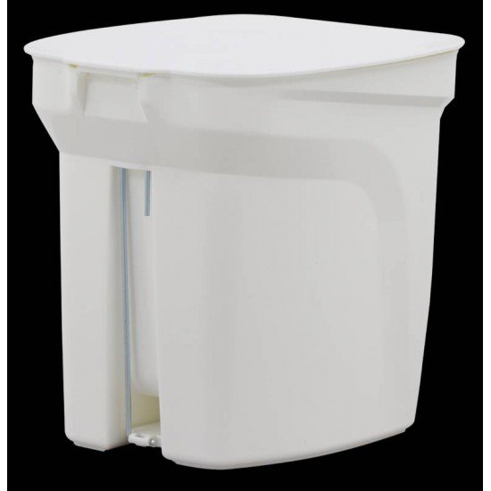 LIXEIRA TRAMONTINA COMPACT 7L EM POLIPROPILENO BRANCO COM HASTE EM AÇO GALVANIZADO