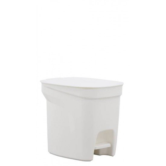 LIXEIRA TRAMONTINA COMPACT 7L EM POLIPROPILENO BRANCO COM HASTE EM AÇO GALVANIZADO