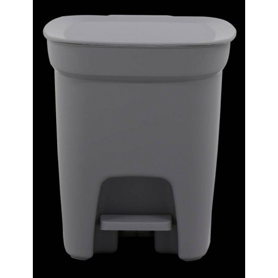 LIXEIRA TRAMONTINA COMPACT 7L EM POLIPROPILENO CINZA COM HASTE EM AÇO GALVANIZADO