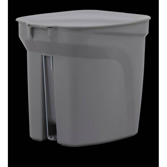 LIXEIRA TRAMONTINA COMPACT 7L EM POLIPROPILENO CINZA COM HASTE EM AÇO GALVANIZADO