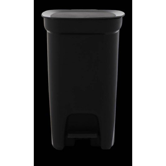 LIXEIRA TRAMONTINA COMPACT 10L EM POLIPROPILENO PRETO COM HASTE EM AÇO GALVANIZADO