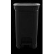 LIXEIRA TRAMONTINA COMPACT 10L EM POLIPROPILENO PRETO COM HASTE EM AÇO GALVANIZADO
