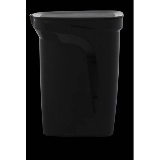 LIXEIRA TRAMONTINA COMPACT 10L EM POLIPROPILENO PRETO COM HASTE EM AÇO GALVANIZADO