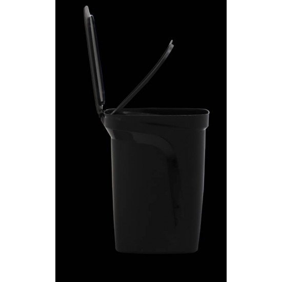 LIXEIRA TRAMONTINA COMPACT 10L EM POLIPROPILENO PRETO COM HASTE EM AÇO GALVANIZADO