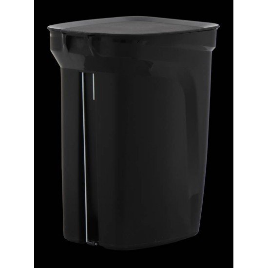 LIXEIRA TRAMONTINA COMPACT 10L EM POLIPROPILENO PRETO COM HASTE EM AÇO GALVANIZADO