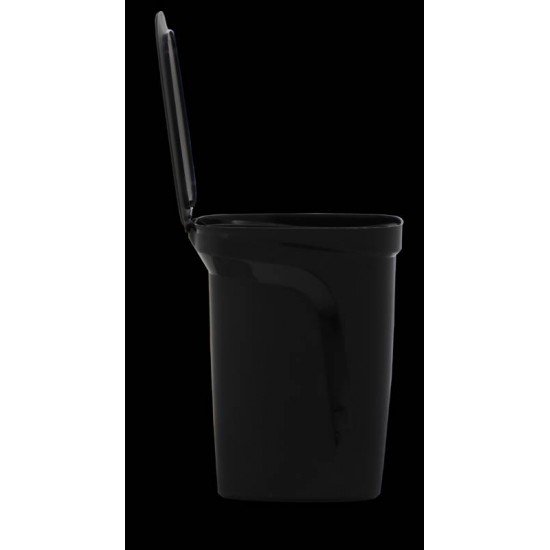 LIXEIRA TRAMONTINA COMPACT 10L EM POLIPROPILENO PRETO COM HASTE EM AÇO GALVANIZADO
