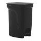 LIXEIRA TRAMONTINA COMPACT 10L EM POLIPROPILENO PRETO COM HASTE EM AÇO GALVANIZADO