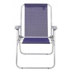 CADEIRA DE PRAIA TRAMONTINA CRETA MASTER EM ALUMÍNIO COM ASSENTO ROXO