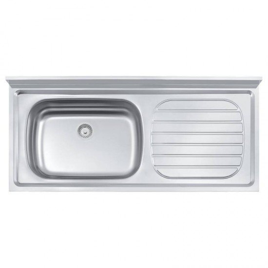 PIA DE APOIO EM ACO INOX 120X55CM TRAMONTINA FILO 56 EX