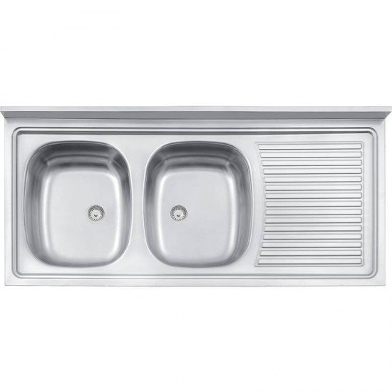 PIA DE APOIO EM ACO INOX 120X55CM TRAMONTINA RIBON 2C 34 EX