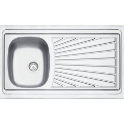 Pia de cozinha em aço inox 80 x 50 cm com válvula - Filo 40 FX