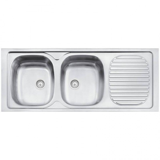 PIA ACO INOX 304 BA120X50 2C S/ESP TRAMONTINA