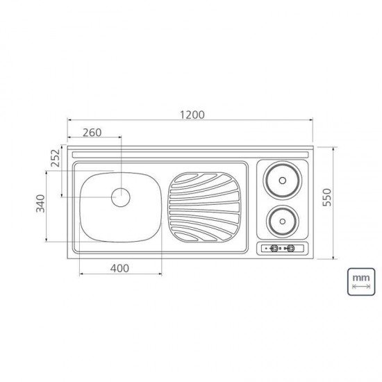 PIA-FOGAO INOX STAR 120X55 2ER/EX TRAMONTINA