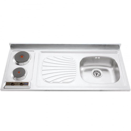 PIA FOGAO EM ACO INOX 120X55CM TRAMONTINA STAR 40 + 2ER DX