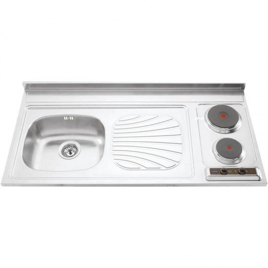 PIA FOGAO EM ACO INOX 120X60CM TRAMONTINA STAR 40 + 2ER EX